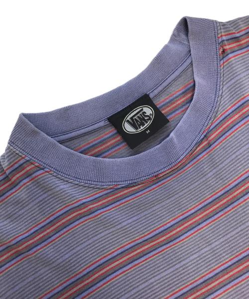 VANS（ヴァンズ）VANS (ヴァンズ) マルチボーダーTシャツ パープル サイズ:Mの古着・服飾アイテム