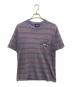 VANS（ヴァンズ）の古着「マルチボーダーTシャツ」｜パープル