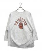 Championチャンピオン）の古着「染込みプリントリバースウィーブスウェット」｜グレー