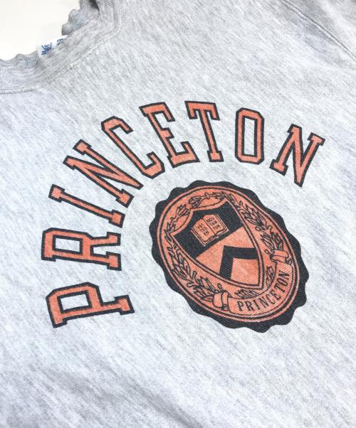 Champion（チャンピオン）Champion (チャンピオン) 染込みプリントリバースウィーブスウェット グレー サイズ:XLの古着・服飾アイテム