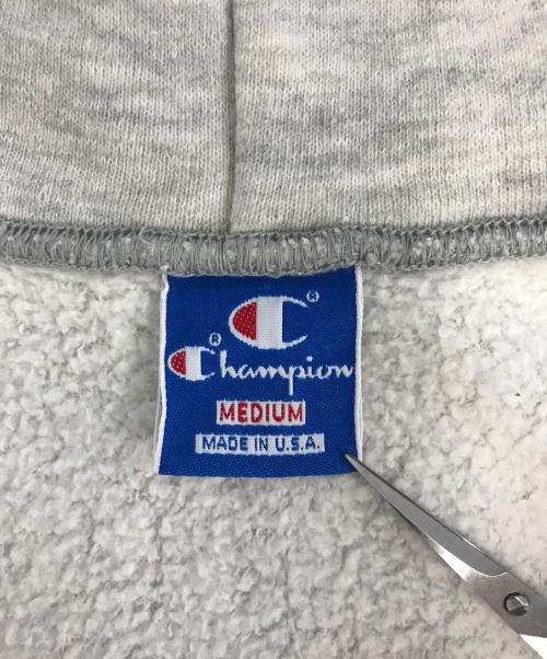 Champion（チャンピオン）Champion (チャンピオン) ジップパーカー ライトグレー サイズ:MEDIUMの古着・服飾アイテム