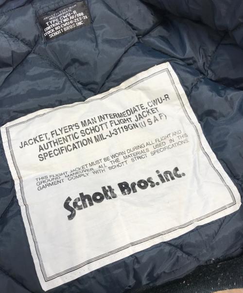 Schott（ショット）Schott (ショット) CWU-R フライトジャケット ネイビー サイズ:MEDIUMの古着・服飾アイテム