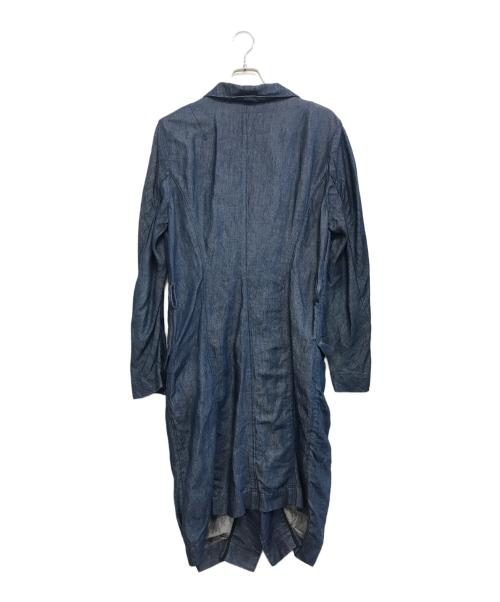 Vivienne Westwood man（ヴィヴィアン ウェストウッド マン）Vivienne Westwood man (ヴィヴィアン ウェストウッド マン) 変形リネン混デニムコート インディゴ サイズ:48の古着・服飾アイテム