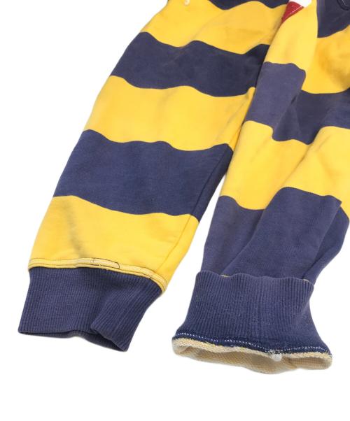 le jean de marithe francois girbaud（マリテ+フランソワ・ジルボー）le jean de marithe francois girbaud (マリテ+フランソワ・ジルボー) ジップパーカー イエロー×ネイビー サイズ:XLの古着・服飾アイテム