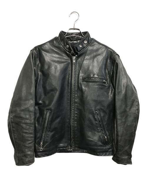 Schott（ショット）Schott (ショット) シングルライダースジャケット ブラック サイズ:38の古着・服飾アイテム