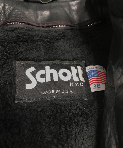 Schott（ショット）Schott (ショット) シングルライダースジャケット ブラック サイズ:38の古着・服飾アイテム