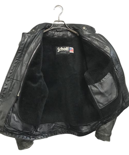 Schott（ショット）Schott (ショット) シングルライダースジャケット ブラック サイズ:38の古着・服飾アイテム