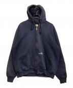 CarHarttカーハート）の古着「裏サーマルジップパーカー」｜ネイビー