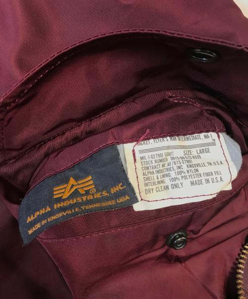alpha inddustries（アルファ インダストリアル）alpha inddustries (アルファ インダストリアル) MA-1ジャケット レッド サイズ:Largeの古着・服飾アイテム