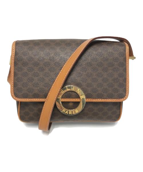 CELINE（セリーヌ）CELINE (セリーヌ) マカダム サークルロゴ ショルダーバッグ ブラウン サイズ:表記なしの古着・服飾アイテム
