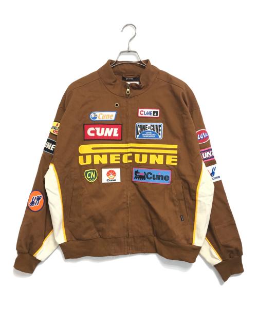 CUNE（キューン）CUNE (キューン) ワッペンレーシングジャケット ブラウン サイズ:3の古着・服飾アイテム