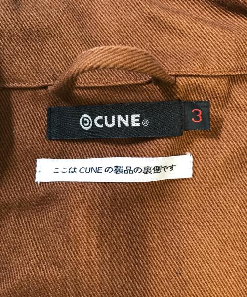 CUNE（キューン）CUNE (キューン) ワッペンレーシングジャケット ブラウン サイズ:3の古着・服飾アイテム