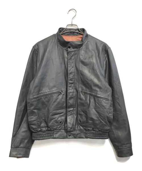 london fog（ロンドンフォグ）london fog (ロンドンフォグ) レザージャケット グレー サイズ:42の古着・服飾アイテム