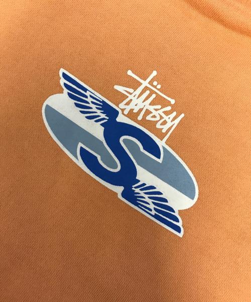 stussy（ステューシー）stussy (ステューシー) 両面プリントスウェット オレンジ サイズ:Ｌの古着・服飾アイテム