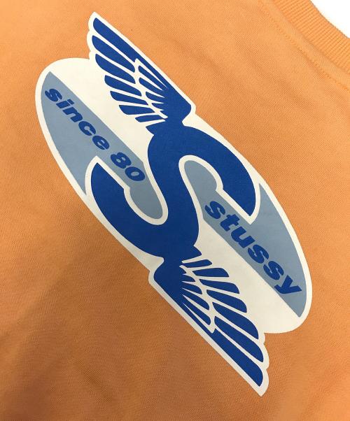 stussy（ステューシー）stussy (ステューシー) 両面プリントスウェット オレンジ サイズ:Ｌの古着・服飾アイテム