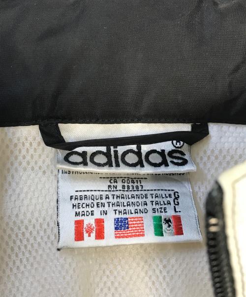 adidas（アディダス）adidas (アディダス) ナイロンジャケット ブラック×ホワイト サイズ:Lの古着・服飾アイテム