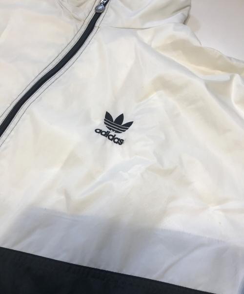 adidas（アディダス）adidas (アディダス) ナイロンジャケット ブラック×ホワイト サイズ:Lの古着・服飾アイテム