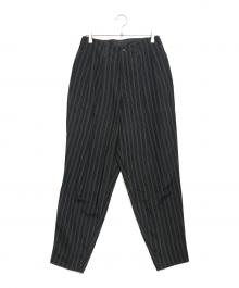 Yohji Yamamoto pour homme（ヨウジヤマモト プールオム）の古着「ストライプパンツ」｜ブラック
