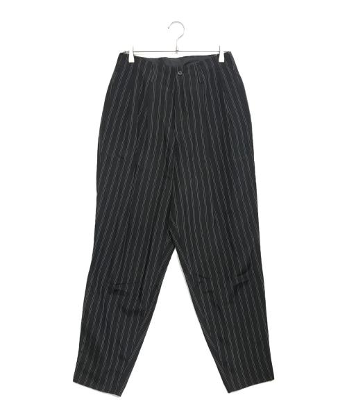 Yohji Yamamoto pour homme（ヨウジヤマモト プールオム）Yohji Yamamoto pour homme (ヨウジヤマモト プールオム) ストライプパンツ ブラック サイズ:Sの古着・服飾アイテム