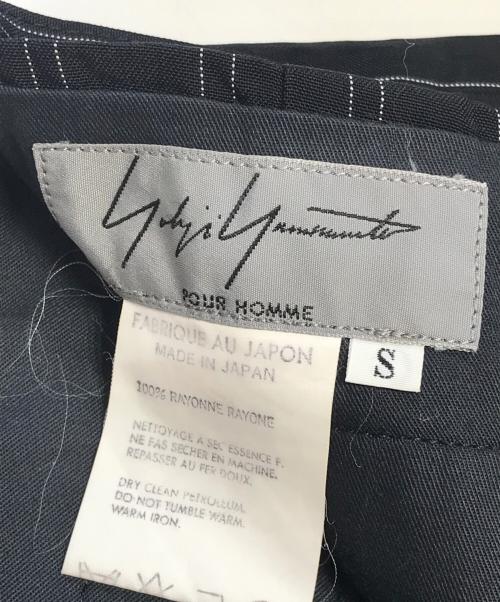 Yohji Yamamoto pour homme（ヨウジヤマモト プールオム）Yohji Yamamoto pour homme (ヨウジヤマモト プールオム) ストライプパンツ ブラック サイズ:Sの古着・服飾アイテム