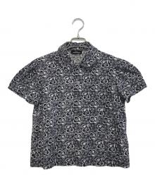 tricot COMME des GARCONS（トリココムデギャルソン）の古着「ペイズリー柄丸襟シャツ」｜ブラック