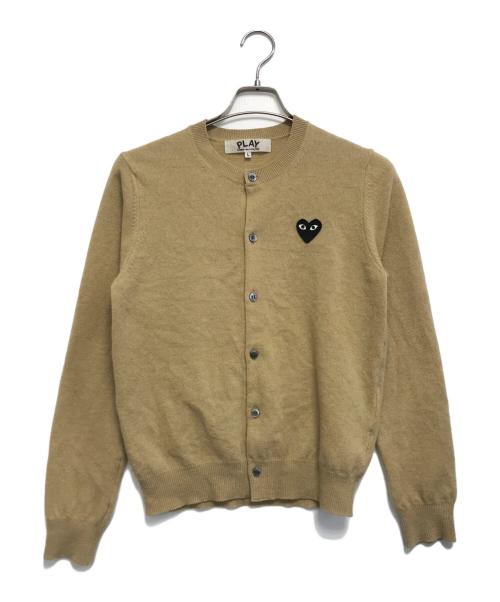 PLAY COMME des GARCONS（プレイコムデギャルソン）PLAY COMME des GARCONS (プレイコムデギャルソン) ニットカーディガン ベージュ サイズ:Lの古着・服飾アイテム