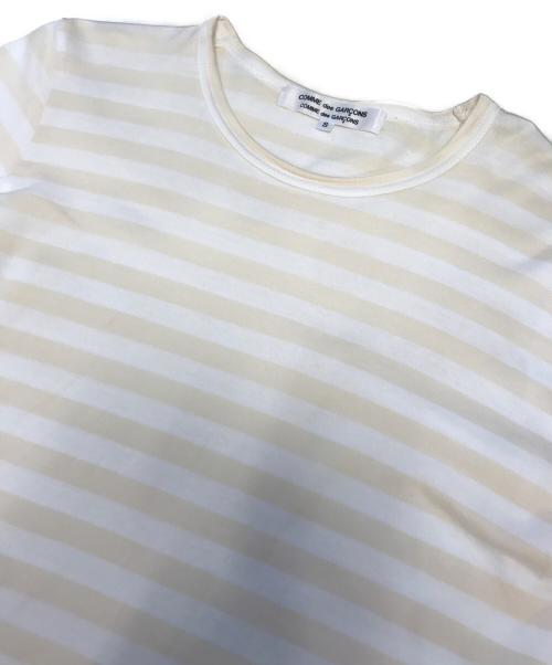 COMME des GARCONS COMME des GARCONS（コムデギャルソン コムデギャルソン）COMME des GARCONS COMME des GARCONS (コムデギャルソン コムデギャルソン) ボーダーカットソー ベージュ サイズ:Sの古着・服飾アイテム