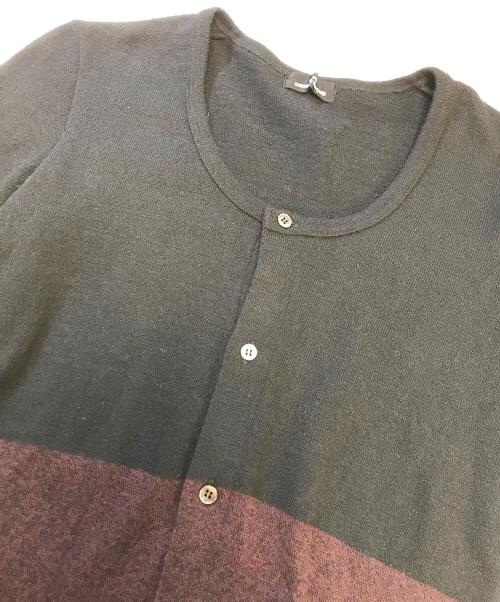 tricot COMME des GARCONS（トリココムデギャルソン）tricot COMME des GARCONS (トリココムデギャルソン) バイカラーニットカーディガン ブラック サイズ:表記なしの古着・服飾アイテム