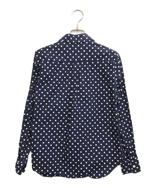COMME des GARCONS（コムデギャルソン）COMME des GARCONS (コムデギャルソン) ドット柄丸襟シャツ ネイビー サイズ:ＸＳの古着・服飾アイテム