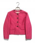 MIU MIUミュウミュウ）の古着「ノーカラージャケット」｜ピンク