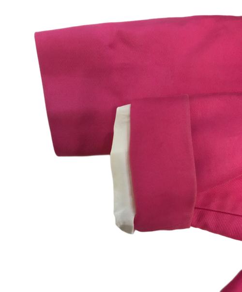 MIU MIU（ミュウミュウ）MIU MIU (ミュウミュウ) ノーカラージャケット ピンク サイズ:40の古着・服飾アイテム