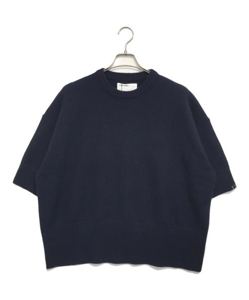 Sassie（サシー）Sassie (サシー) カシミヤ半袖ニット ネイビー サイズ:表記なしの古着・服飾アイテム