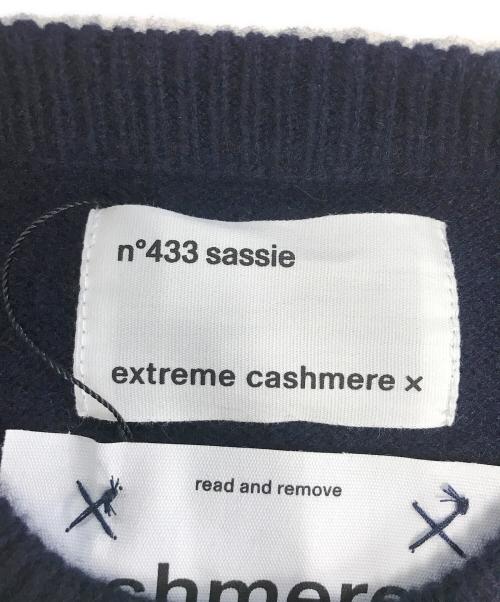 Sassie（サシー）Sassie (サシー) カシミヤ半袖ニット ネイビー サイズ:表記なしの古着・服飾アイテム