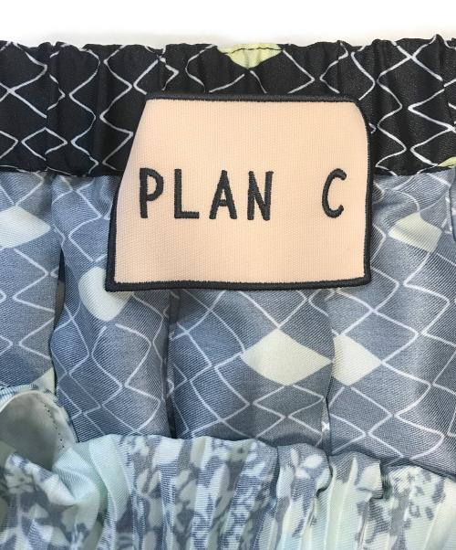 PLAN C（プランシー）PLAN C (プランシー) 総柄柄プリーツスカート グリーン サイズ:40の古着・服飾アイテム