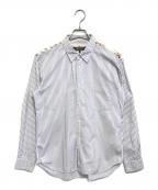 COMME des GARCONS HOMME DEUXコムデギャルソン オム ドゥ）の古着「ストライプシャツ」｜スカイブルー