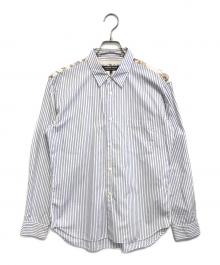 COMME des GARCONS HOMME DEUX（コムデギャルソン オム ドゥ）の古着「ストライプシャツ」｜スカイブルー