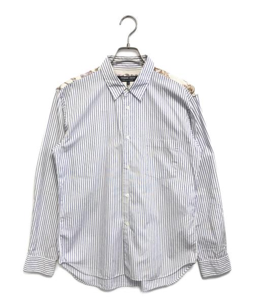 COMME des GARCONS HOMME DEUX（コムデギャルソン オム ドゥ）COMME des GARCONS HOMME DEUX (コムデギャルソン オム ドゥ) ストライプシャツ スカイブルー サイズ:Mの古着・服飾アイテム