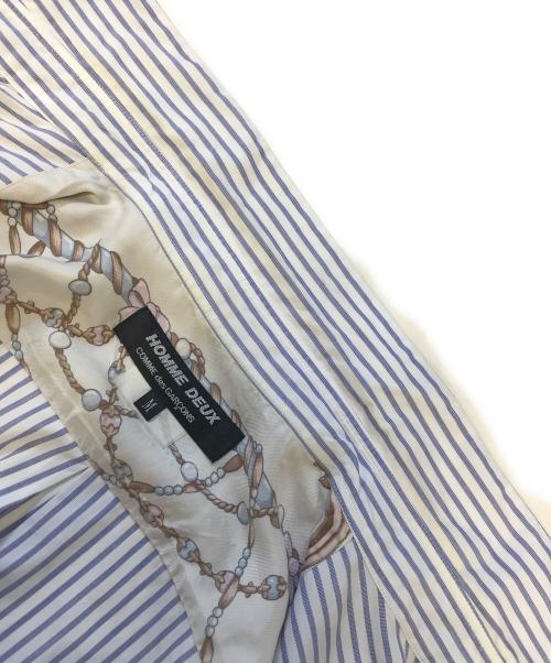 COMME des GARCONS HOMME DEUX（コムデギャルソン オム ドゥ）COMME des GARCONS HOMME DEUX (コムデギャルソン オム ドゥ) ストライプシャツ スカイブルー サイズ:Mの古着・服飾アイテム