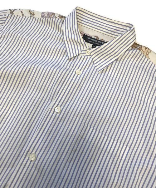 COMME des GARCONS HOMME DEUX（コムデギャルソン オム ドゥ）COMME des GARCONS HOMME DEUX (コムデギャルソン オム ドゥ) ストライプシャツ スカイブルー サイズ:Mの古着・服飾アイテム