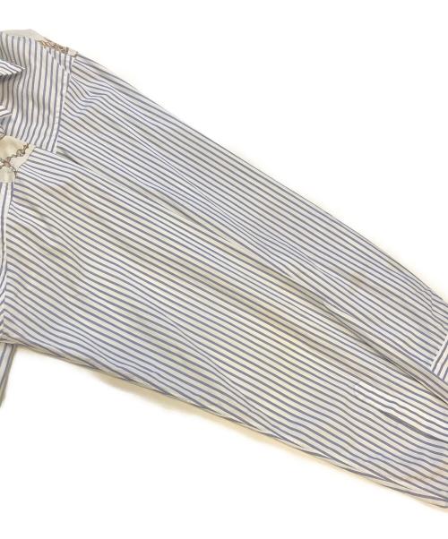 COMME des GARCONS HOMME DEUX（コムデギャルソン オム ドゥ）COMME des GARCONS HOMME DEUX (コムデギャルソン オム ドゥ) ストライプシャツ スカイブルー サイズ:Mの古着・服飾アイテム