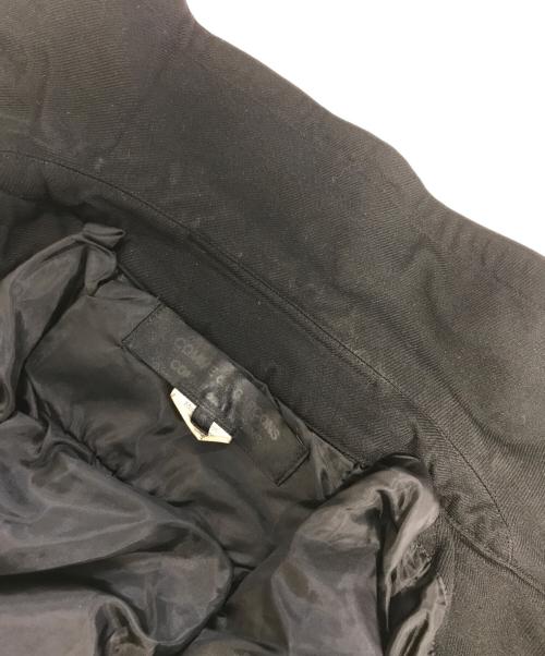 COMME des GARCONS COMME des GARCONS（コムデギャルソン コムデギャルソン）COMME des GARCONS COMME des GARCONS (コムデギャルソン コムデギャルソン) 丸襟ポリ縮絨ダブルコート ブラック サイズ:Sの古着・服飾アイテム