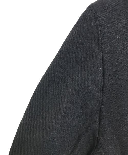 COMME des GARCONS COMME des GARCONS（コムデギャルソン コムデギャルソン）COMME des GARCONS COMME des GARCONS (コムデギャルソン コムデギャルソン) 丸襟ポリ縮絨ダブルコート ブラック サイズ:Sの古着・服飾アイテム