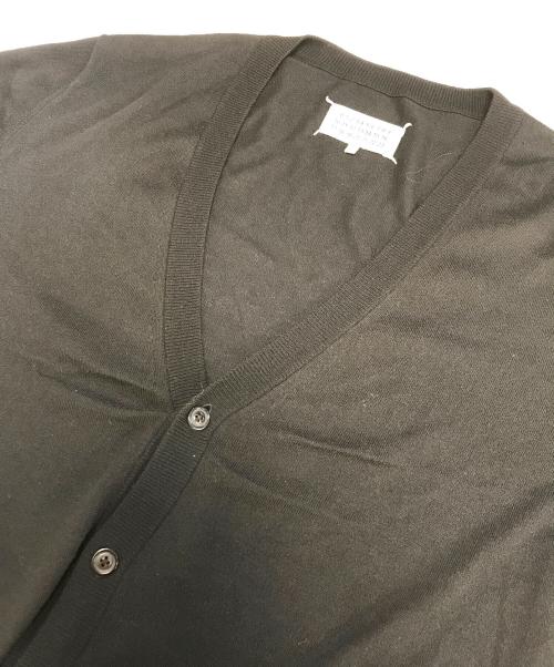 Maison Margiela（メゾンマルジェラ）Maison Margiela (メゾンマルジェラ) Builted In Flocking Sleeve Knit Cardigan ブラック サイズ:Lの古着・服飾アイテム