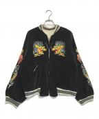 VINTAGEヴィンテージ）の古着「別珍スーベニアジャケット」｜ブラック