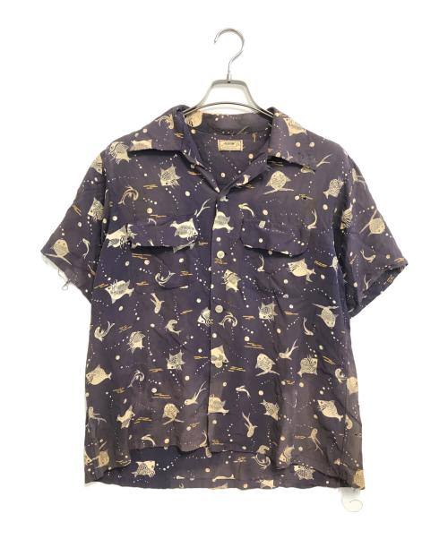 ARROW（アロー）ARROW (アロー) レーヨンハワイアンシャツ ネイビー サイズ:MLの古着・服飾アイテム