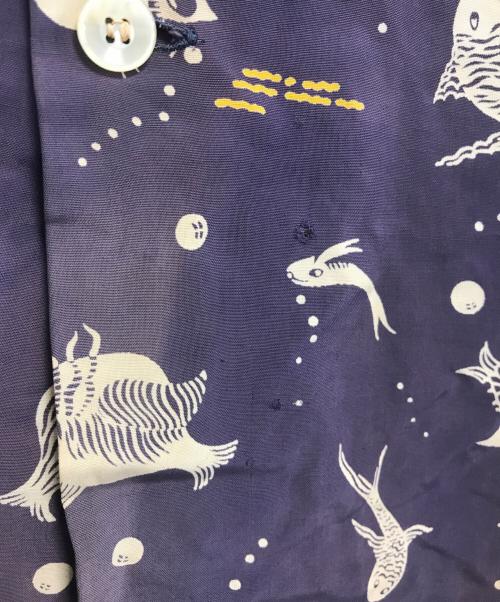 ARROW（アロー）ARROW (アロー) レーヨンハワイアンシャツ ネイビー サイズ:MLの古着・服飾アイテム