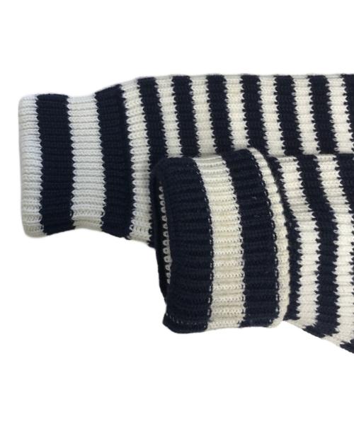 Maison Margiela（メゾンマルジェラ）Maison Margiela (メゾンマルジェラ) ボーダードライバーズニットカーディガン ベージュ サイズ:Sの古着・服飾アイテム