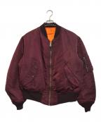 ALPHAアルファ）の古着「MA-1ジャケット」｜ボルドー