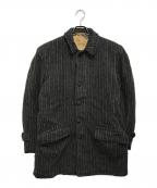 Marshallマーシャル）の古着「ストライプカスリウールコート」｜グレー