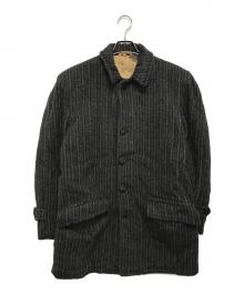 Marshall（マーシャル）の古着「ストライプカスリウールコート」｜グレー